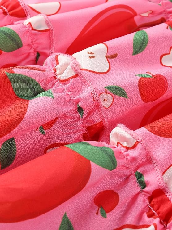 Toddler Girl Summer Dress Kids Sleeveless Holiday Hawaiian Dress Printed Ruffle Sundress Tiered Boho Beach Dresses