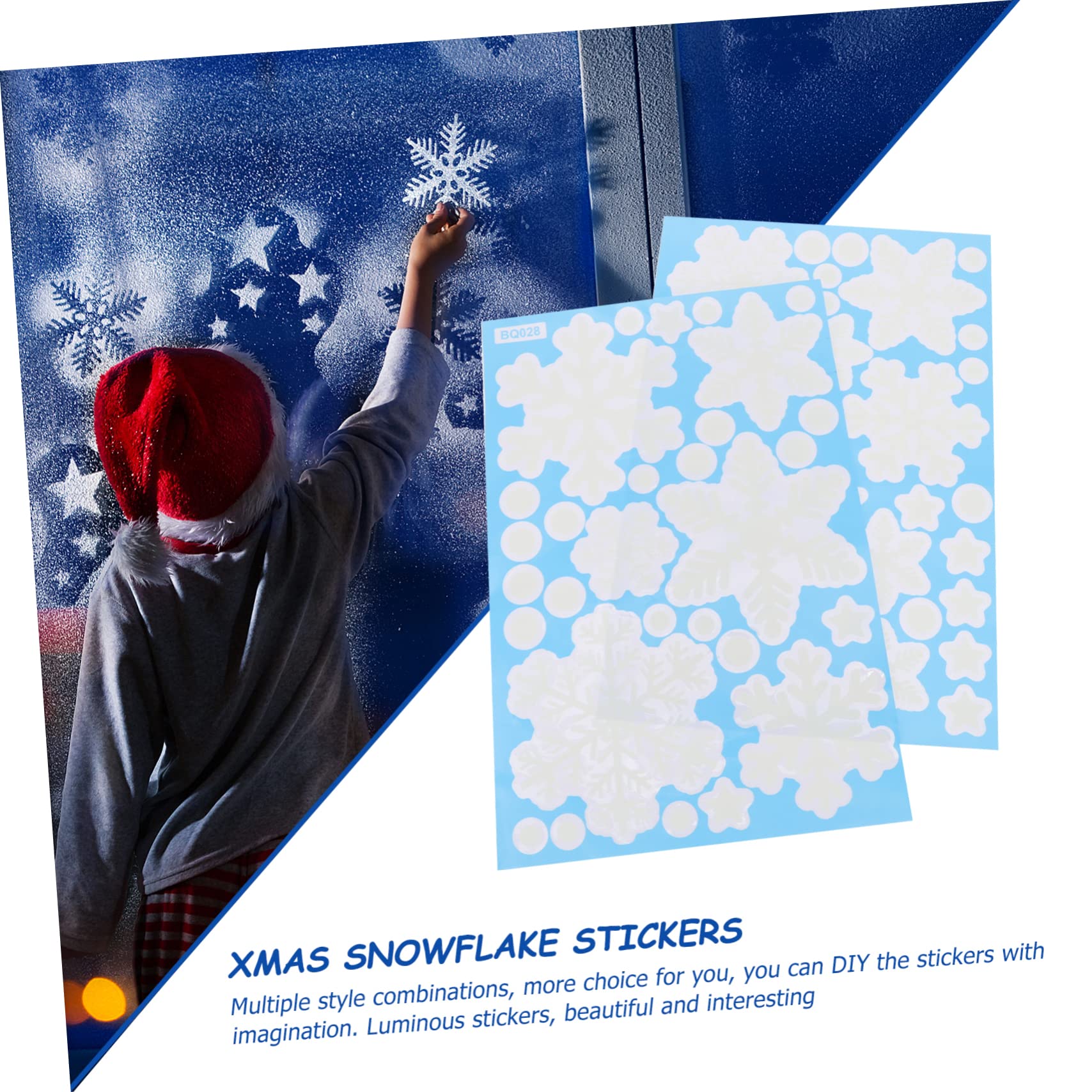 FRCOLOR 14blätter Weihnachtliche Schneeflocken Aufkleber Pvc Sticker Für Fenster Und Dekoration Weihnachtsdeko Für Zuhause Und Geschäfte