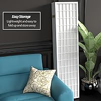 Vista 230 de Red Lantern Panel de ventana Shoji de 6 pies de alto, divisor de habitación de 3 paneles de palisandro