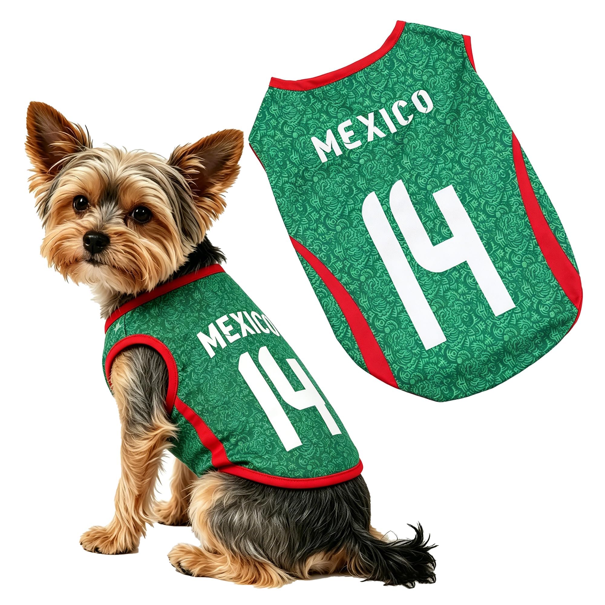 Pets Football Jersey Sports Soccer National Team Vest Cat Summer Cool Clothes Apparel Breathable Sports Costume for Dogs Dog Jersey (M) — image 1