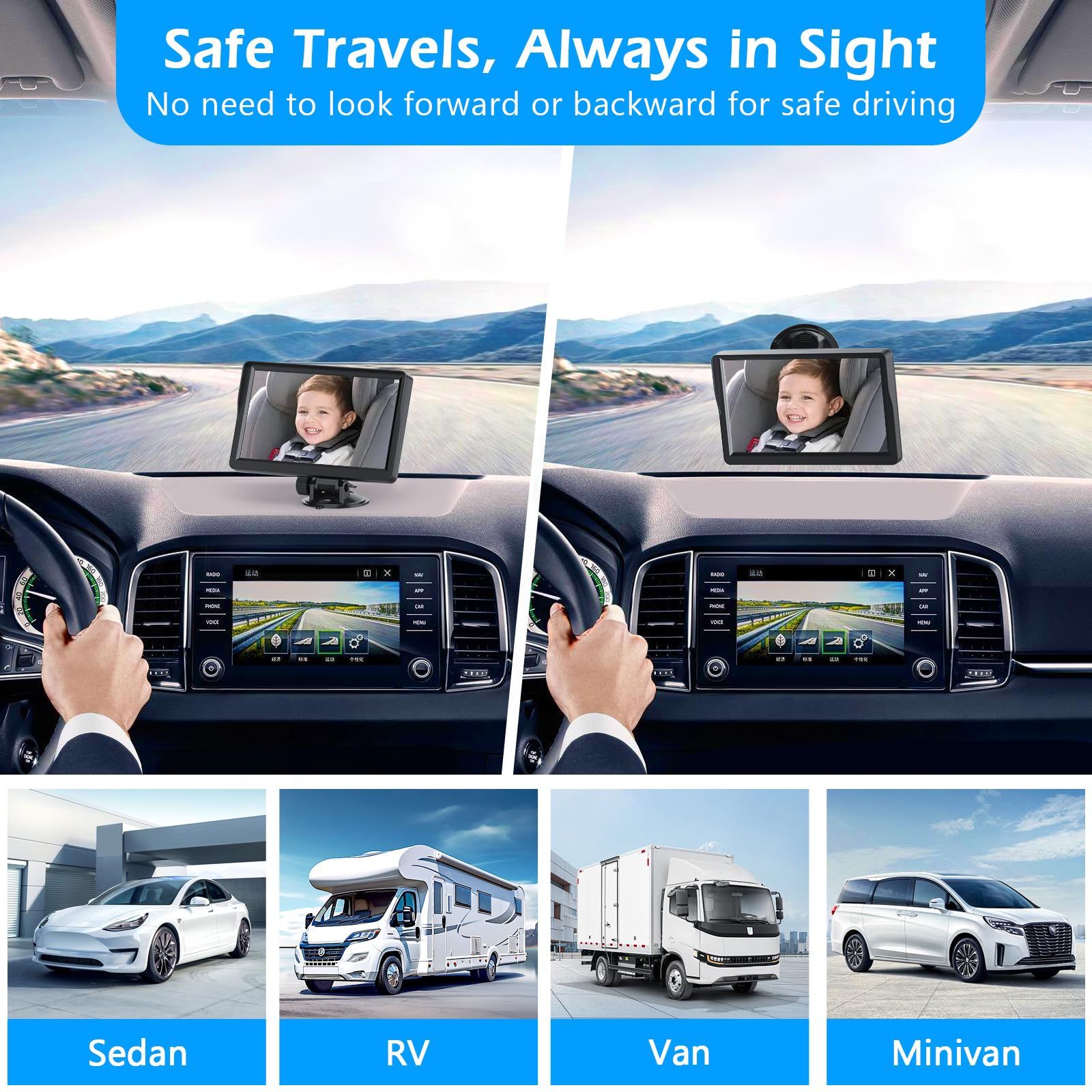 Dioche Caméra De Voiture Pour Bébé Moniteur De Siège De Voiture Pour