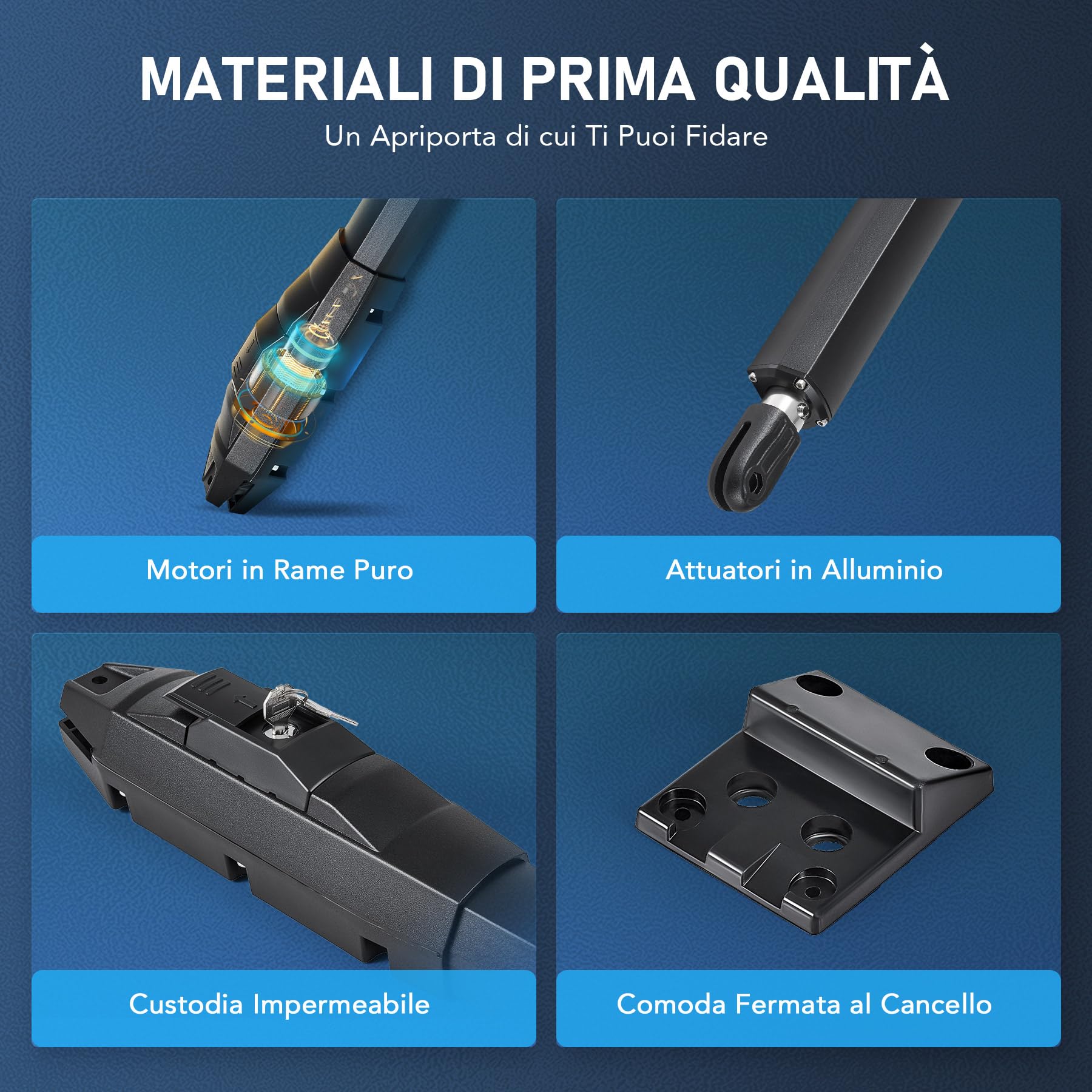 CO-Z Motore Cancello Battente 2 Ante 80W Automazione Cancello Battente con 2 Telecomandi per Porte Fino 800kg 6m Cancello Automatico Battente Compatibile con Batteria Solare