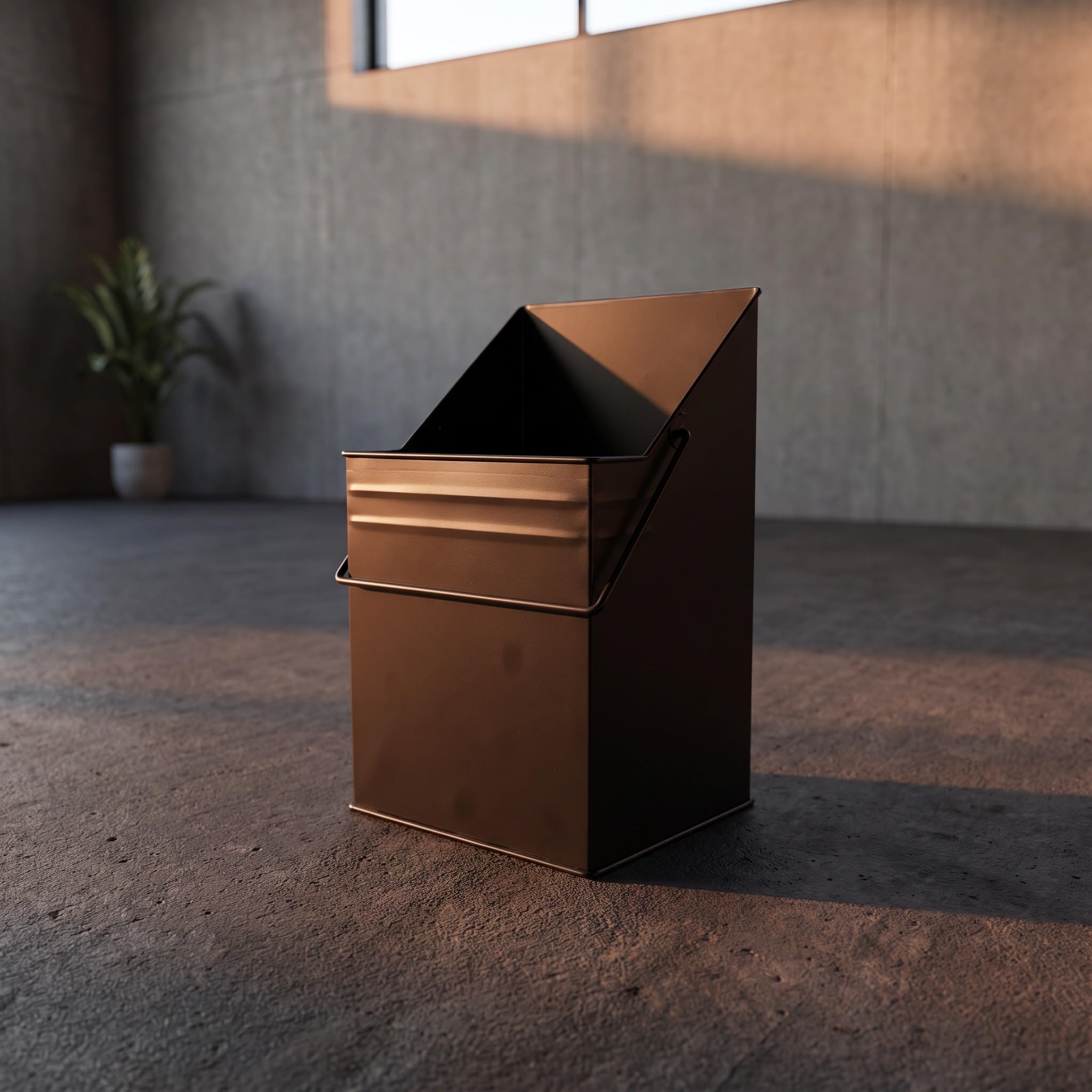 Zerodeko Cubo metálico para Cenizas de Chimenea: contenedor de carbón de Hierro | Cubo multiusos para cenizas de estufa de leña, ideal para fogatas de camping, sin tapa, 15x9x7".