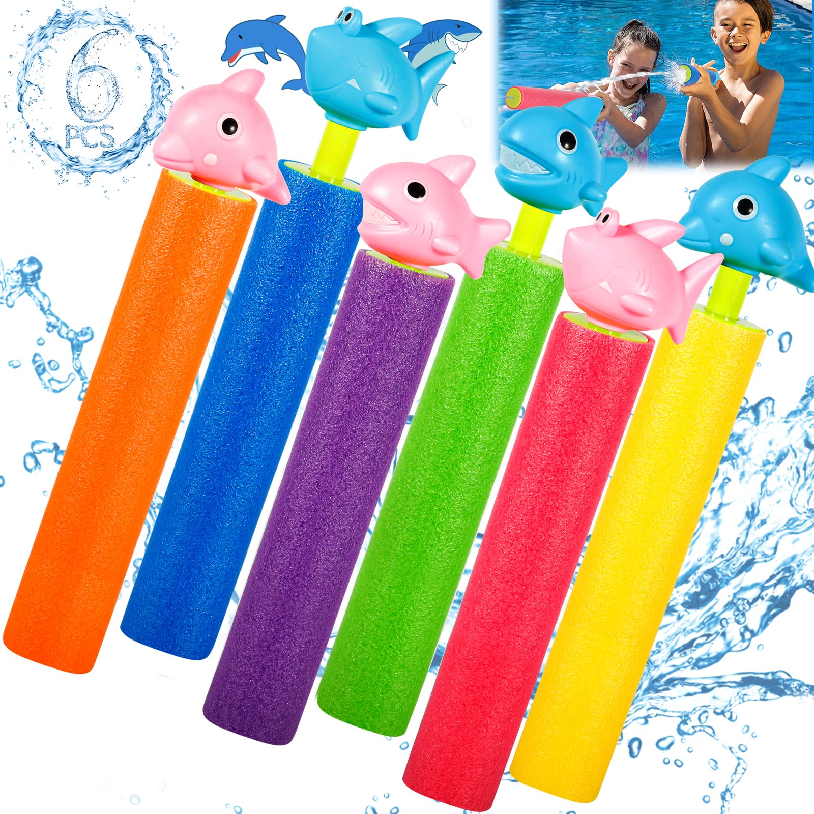 Pistolet à eau en mousse pour enfants, 10 pièces - Pistolets à eau en