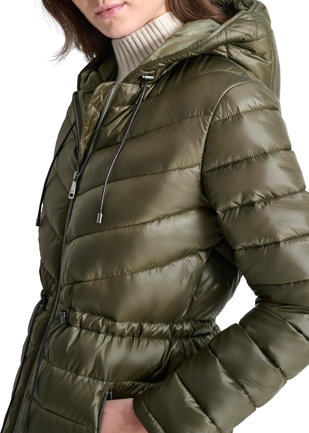 DKNY womens Anorak Light-weight Puffer - Image 4