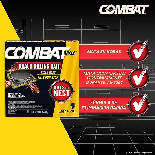 Miniatura 3 de Combat Max - Cebo para matar cucarachas grandes, 8 unidades (paquete de 1)