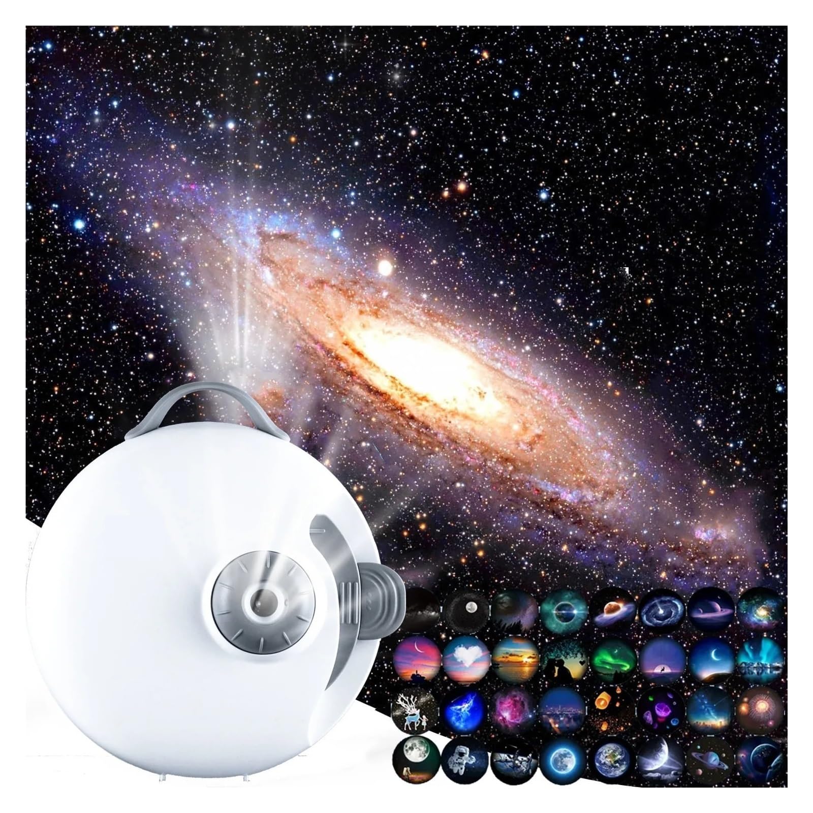 32 in 1 Galaxy Star Projector Starry Sky Night Light Rechargeable Rotating Nightlights for Decorative Luminaires Children's Gift Create an Atmosphere