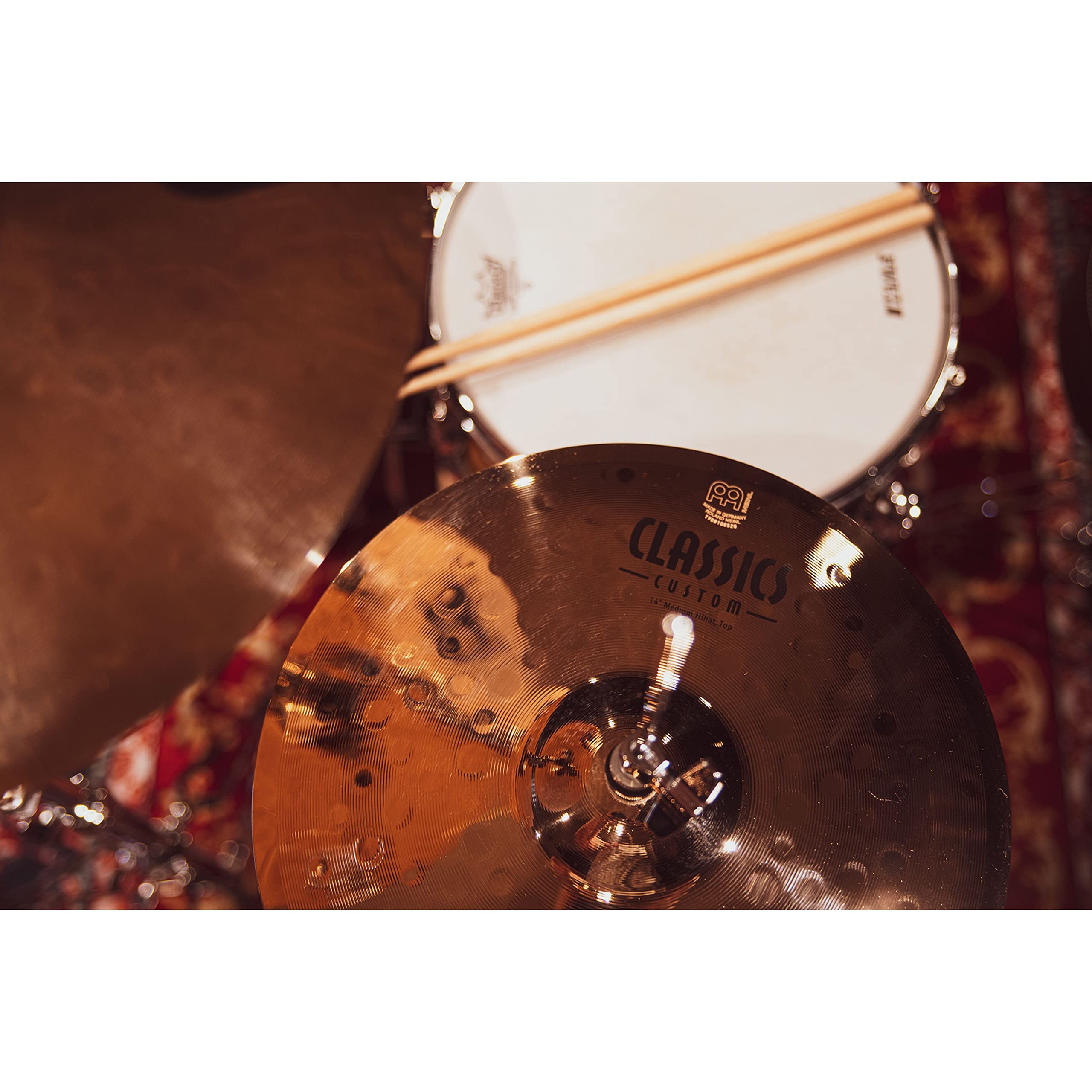 Meinl Cymbals Classics Custom Brilliant Cymbal Set Box Pack di Piatti con Piatto per Batteria Hihat 14 pollici, Crash 16 e Ride 20 - Bronzo B12, Finitura Brillante (CC141620)