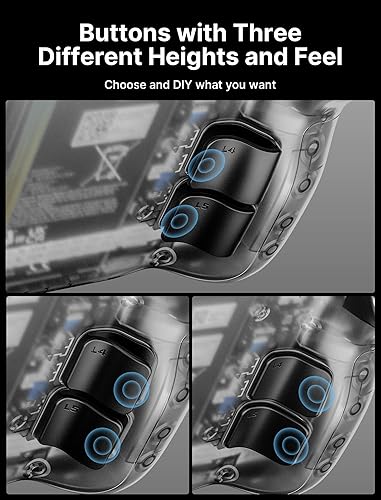 Miniatura 5 de JSAUX Transparent Back Plate Compatible for Steam Deck, DIY Clear Edition Replacement Shell Case Set Compatible with Steam Deck, Buttons with Three