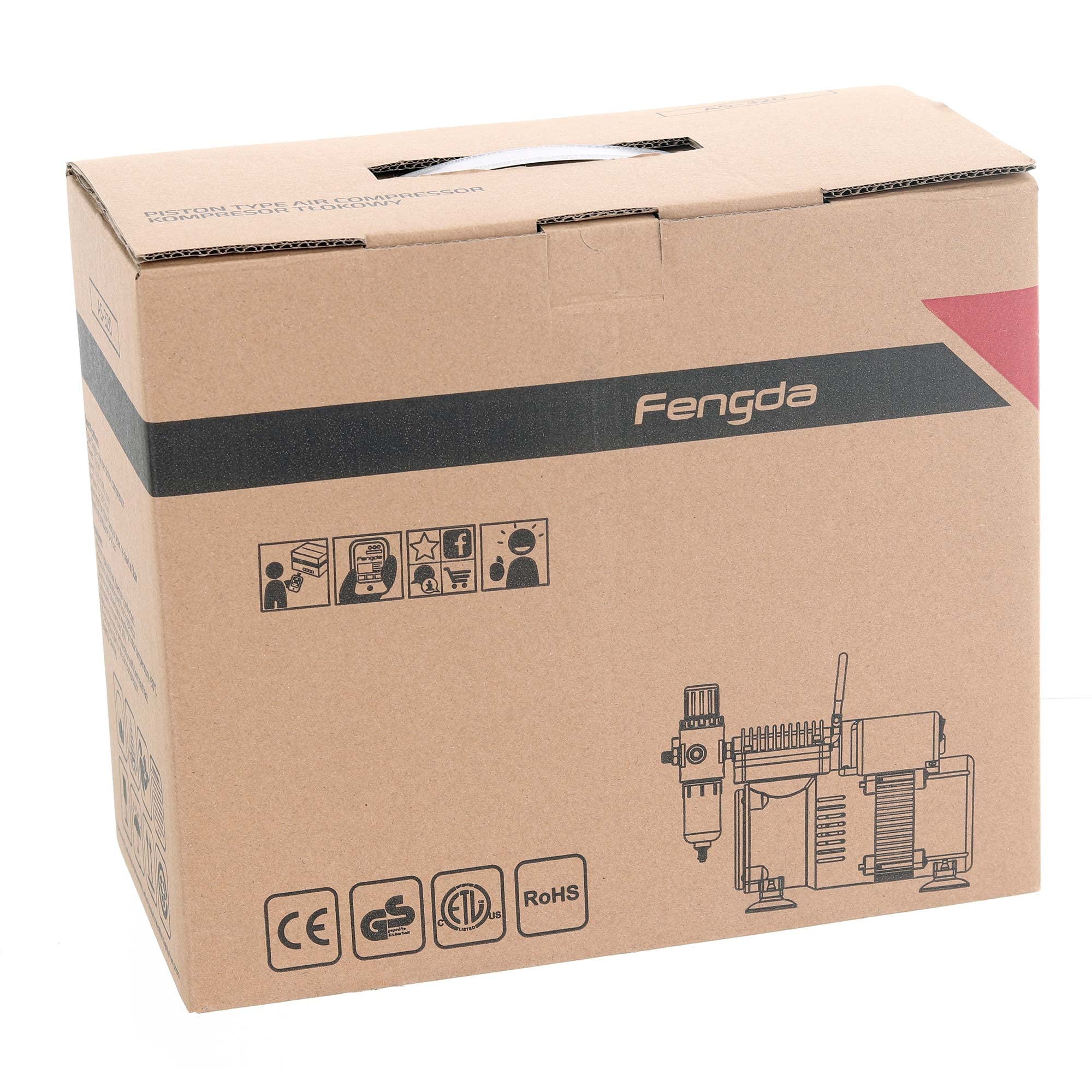 FENGDA - Compressore per aerografo con doppia ventola