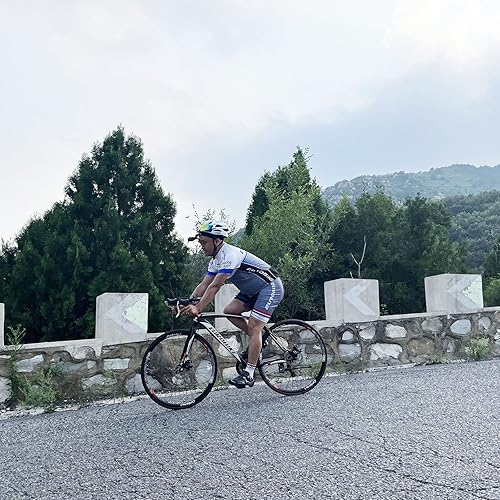 Miniatura 6 de EUROBIKE Bicicleta de carretera,Ruedas 700C Frenos de disco de 21 velocidades,Bicicleta para hombre o mujer,Marco de 21.3 in19.3 in