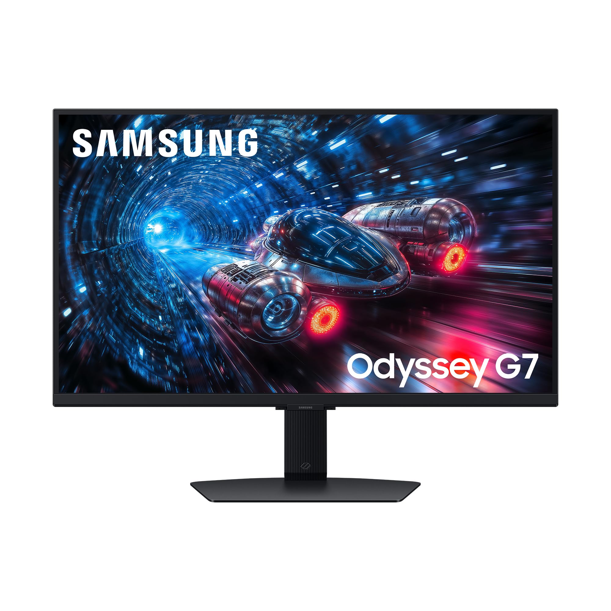 Samsung 27 Zoll Odyssey G70F Gaming Monitor, PC-Bildschirm mit IPS-Panel, 3.840 x 2.160 Pixel (UHD), 180 Hz (4K)/360 Hz (Full HD), 1 ms (G/G), AMD FreeSync Premium Pro, NVIDIA G-Sync, LS27FG702EUXEN - 2