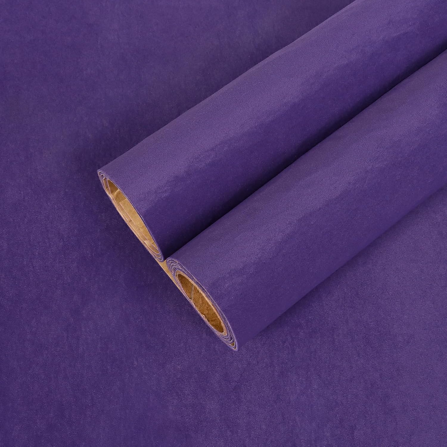 CHIHUT Thick Soft Peel and Stick Velvet Drawer Liner Roll 12”x472” Purple Felt Drawer Liner for Dresser Jewelry Self Adhesive Removable Velvet Fabric Wallpaper for Bedroom Cabinets Walls DIY Project