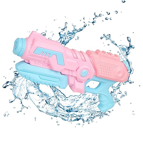 Water Gun for Girls, Cute Princess Series, Pink Children Water Gun 1000cc, Super Water Spray Toy Gift, Swimming Pool Beach Outdoor Toy, Super Long Range Water Shock Wave(AP-G1)