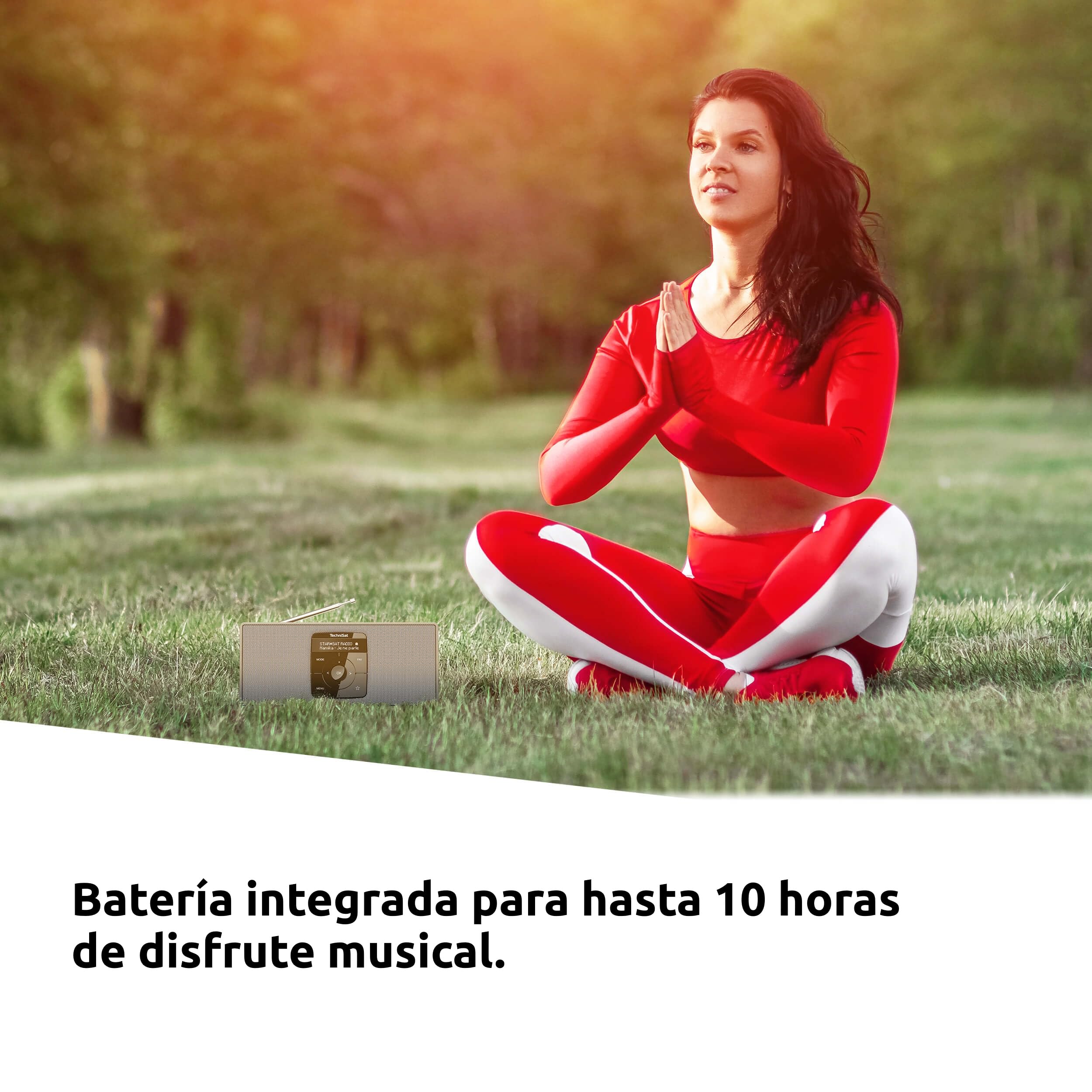 TechniSat DIGITRADIO 2 S – Radio estéreo portátil con Dab y batería (Dab+, FM, transmisión de Audio por Bluetooth, Pantalla OLED, Conector para Auriculares, estéreo 2 W RMS) Rojo-Plata