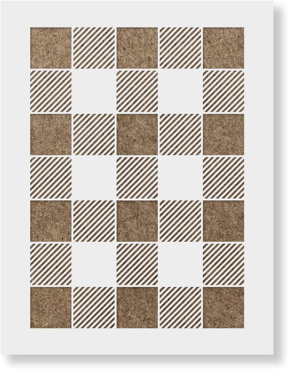 Buffalo Check Stencil - Reusable, Durable, Laser Cut in America - This DIY Wall Pattern Looks Beautiful in Any Space!