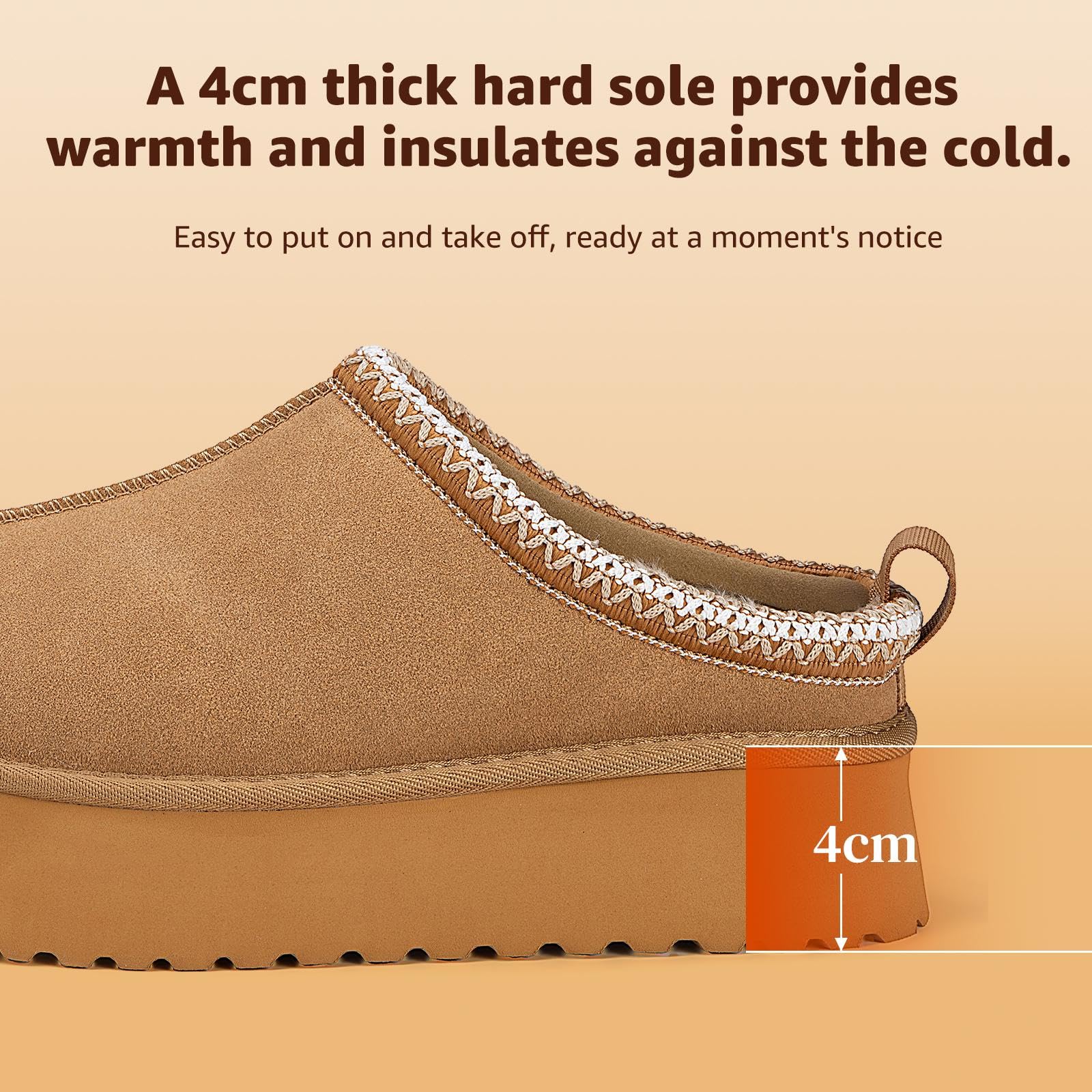 Mishansha Damen Hausschuhe Winter Warme Pantoffeln Elegant 36-42 EU | Feste Sohle, Frauen Pantoffeln, Indoor, Outdoor Slipper, Plateauschuhe, Clogs, Rutschfest, Alltag, Terrasse, Kuschelig