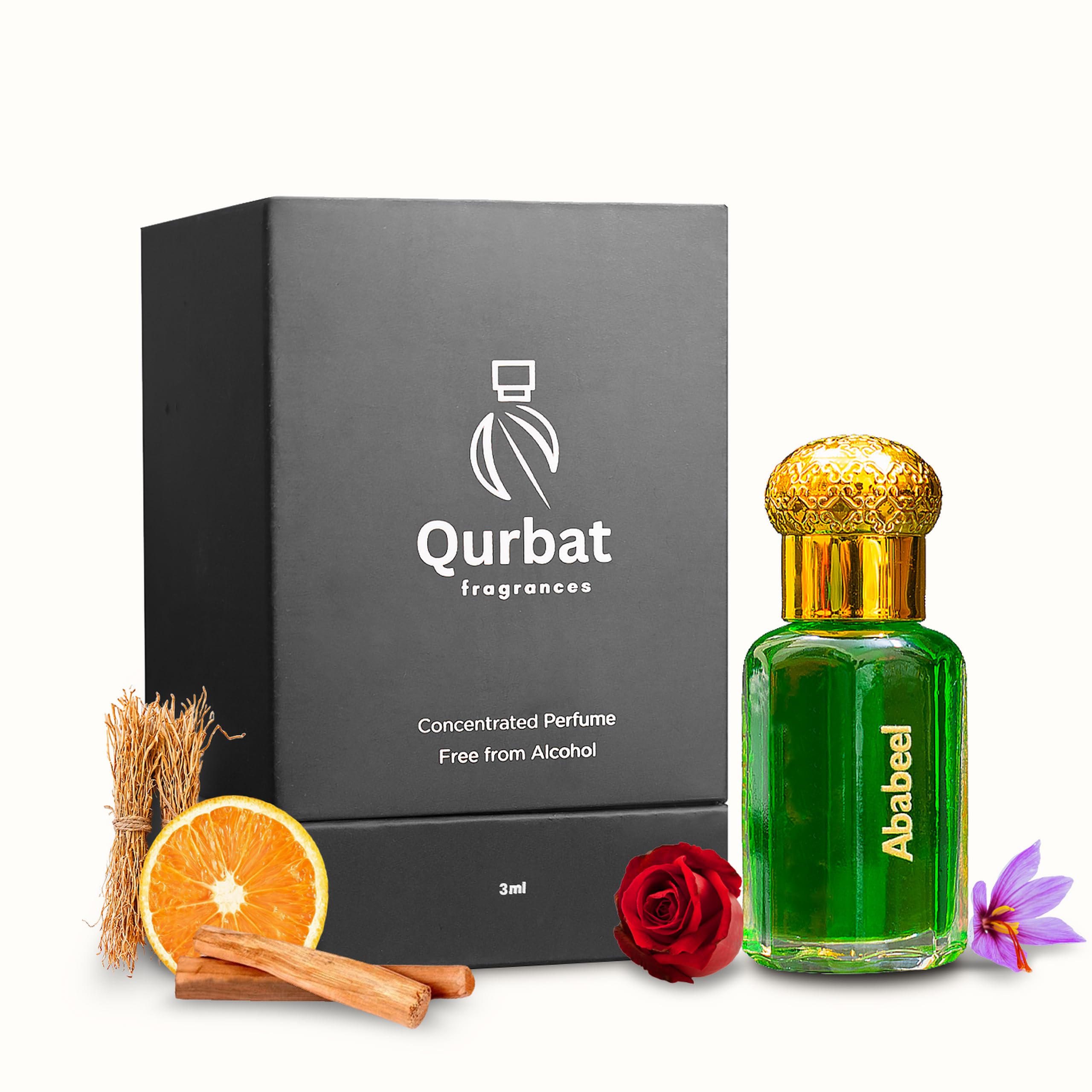 Qurbat Ababeel Attar | Luxury Perfume Oil | 12+ Hours Lasting | 3 ml Attar (Citrus, Saffron & Woody)-image-32
