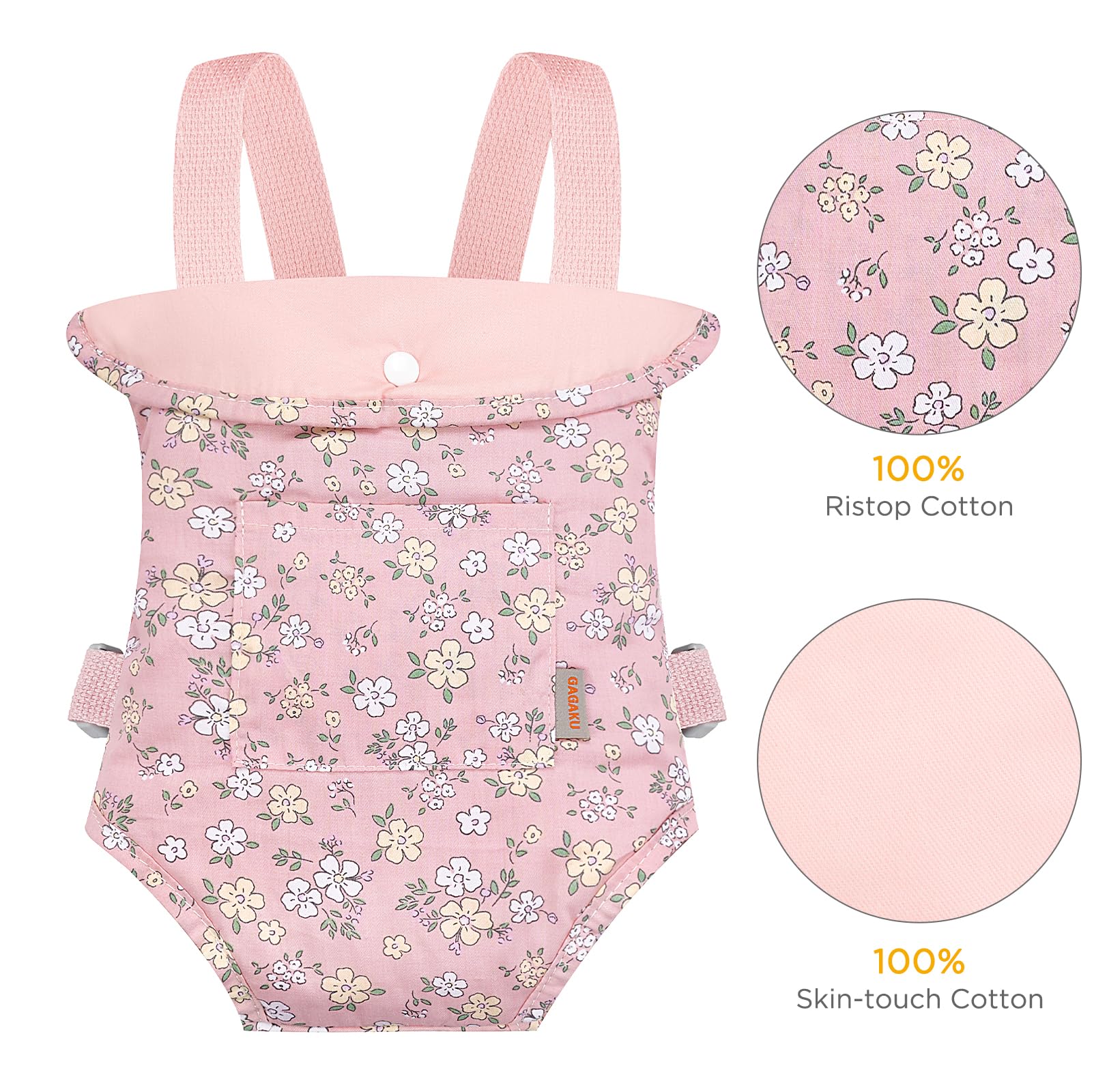 GAGAKU Baby Doll Carrier for Kids Stuffed Animal Carrier Reborn Dolls Carrier with Adjustable Straps, Baby Doll Accessories - Image 4
