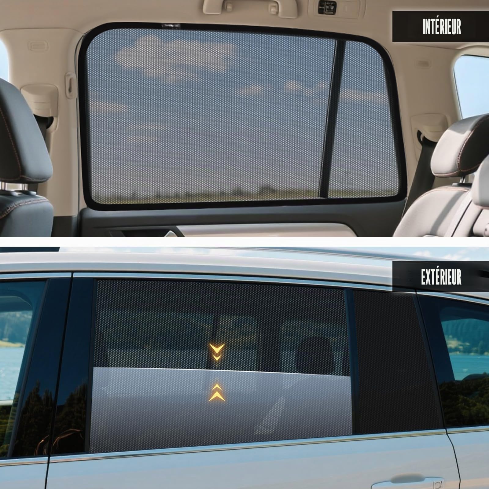 Pare Soleil pour VW Touran 2016-2024 Vitres Latérales,Magnétique,ZATOOTO | 2PCS,Ajustement précis,Installation facile,Fenêtres utilisables,Ventilation optimale,Anti‑insectes,Pliable,Maille,Camping