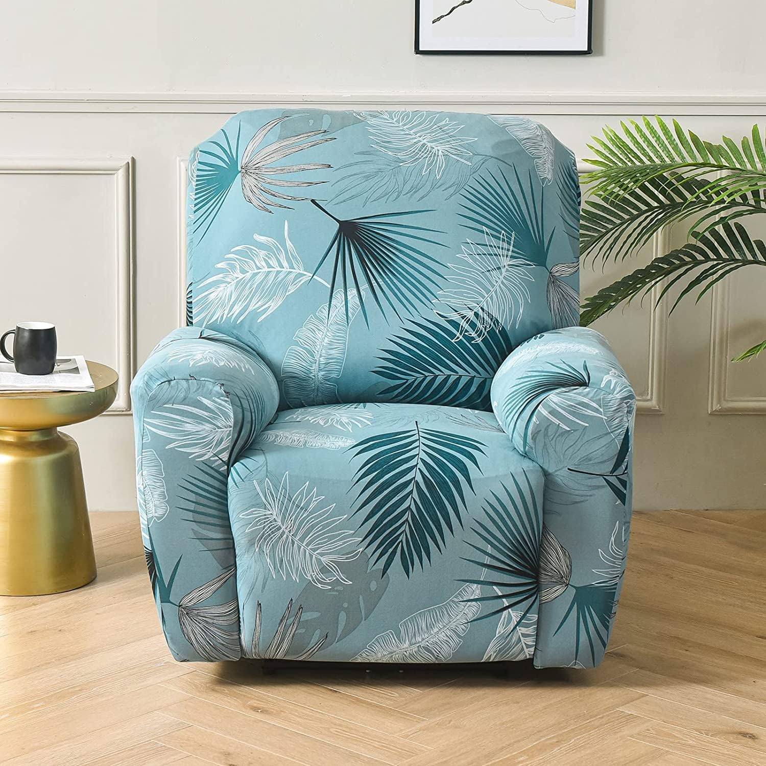 Recliner Slipcovers 4-Pieces Recliner Covers Recliner Couch Covers Recliner Chair Cover Non-Slip with Storage Pockets Furniture Protector for Living Room (#2)