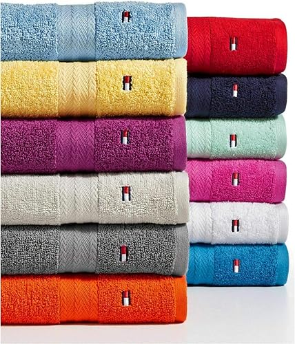 Miniatura 3 de Tommy Hilfiger Toalla de baño moderna americana, 30 x 54 pulgadas, 100% algodón 574 GSM (azul sueco) y moderna toalla de baño sólida americana, 30 x