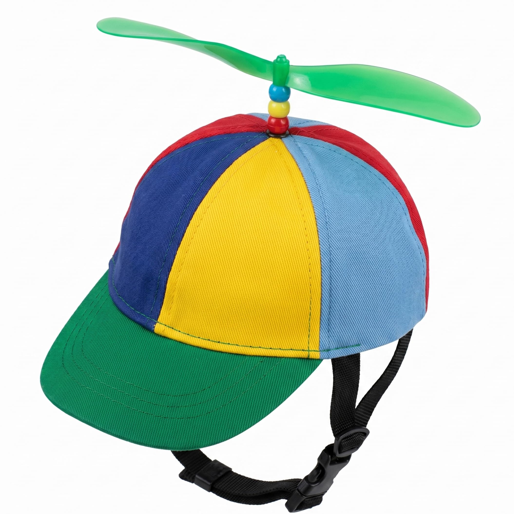 Dog Sun Hat, Dog Propeller Hat With Fun Spinning Propeller Decor, Rainbow Baseball Cap For Small/medium Dogs & Cats, Size M.