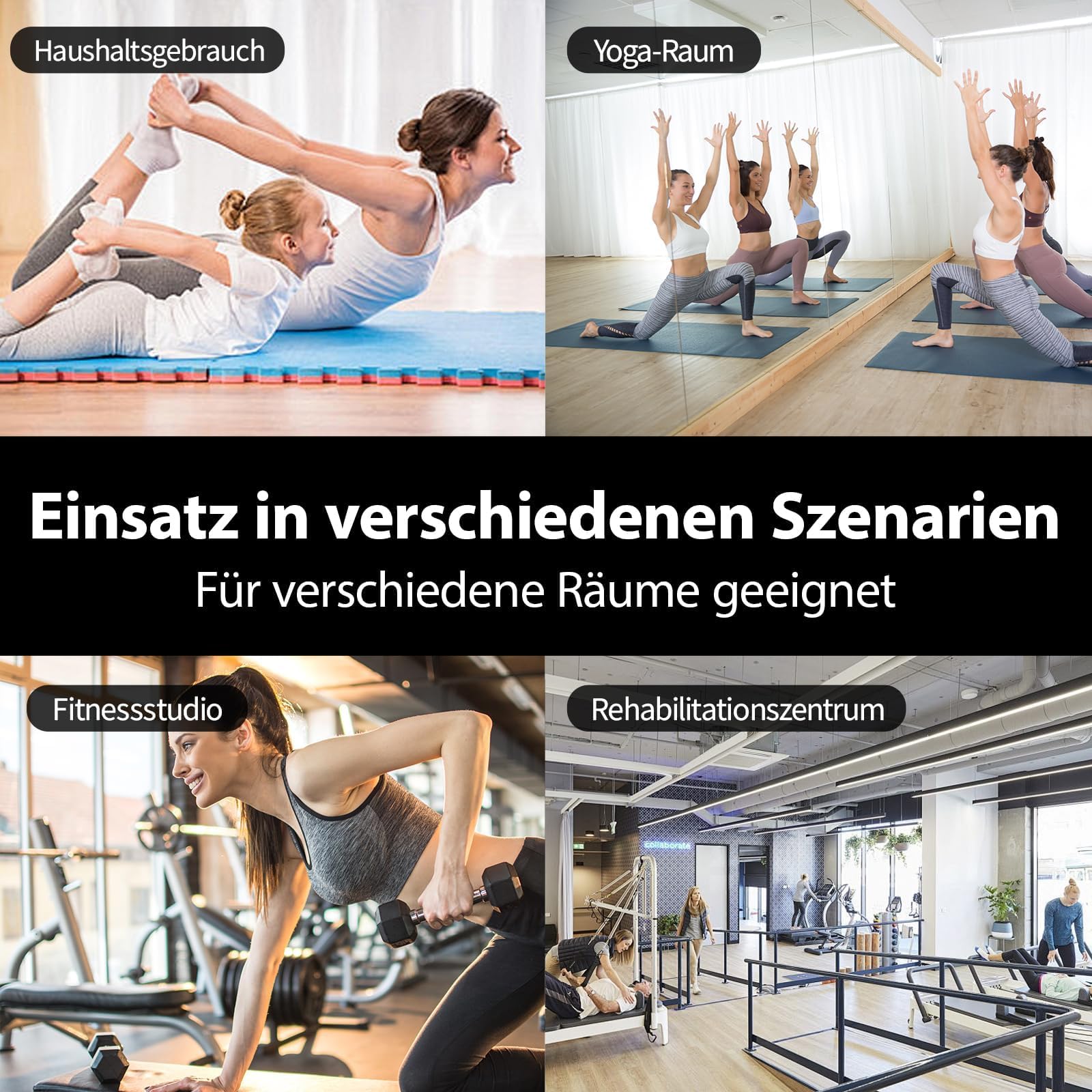 Pilates Reformer Box, Pilates Sitzbox mit Griffen, Pilates Zubehörbox, Pilates Trainingsgerät, geeignet für Fitness, Dehnungs- und Gleichgewichtstraining