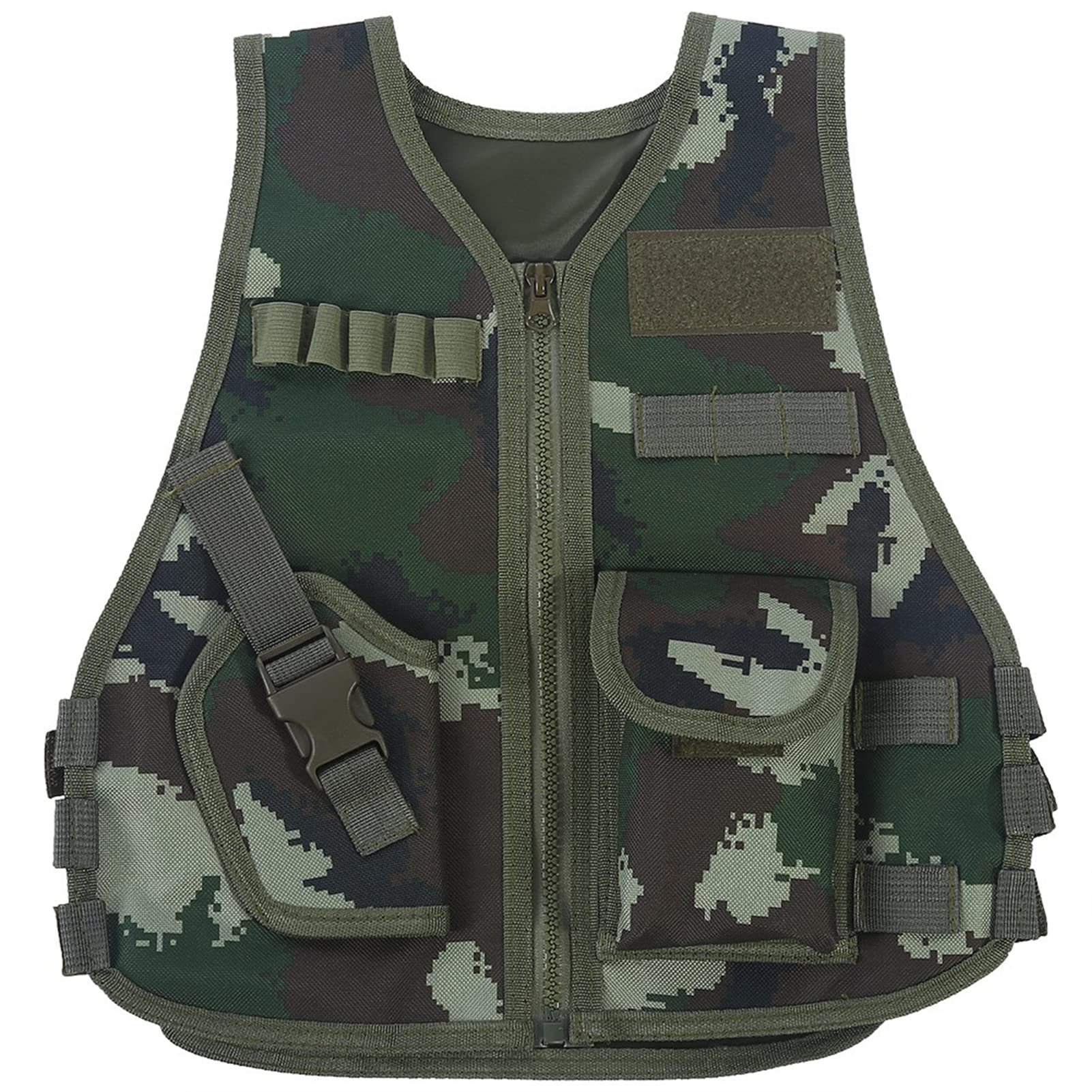 BROLEO Gilet de Chasse pour Enfant, Gilet à Encolure en V Durable et Résistant à l'usure, Enfants Réglables pour le Jeu de Chasse, Divertissement en Plein Air (L)