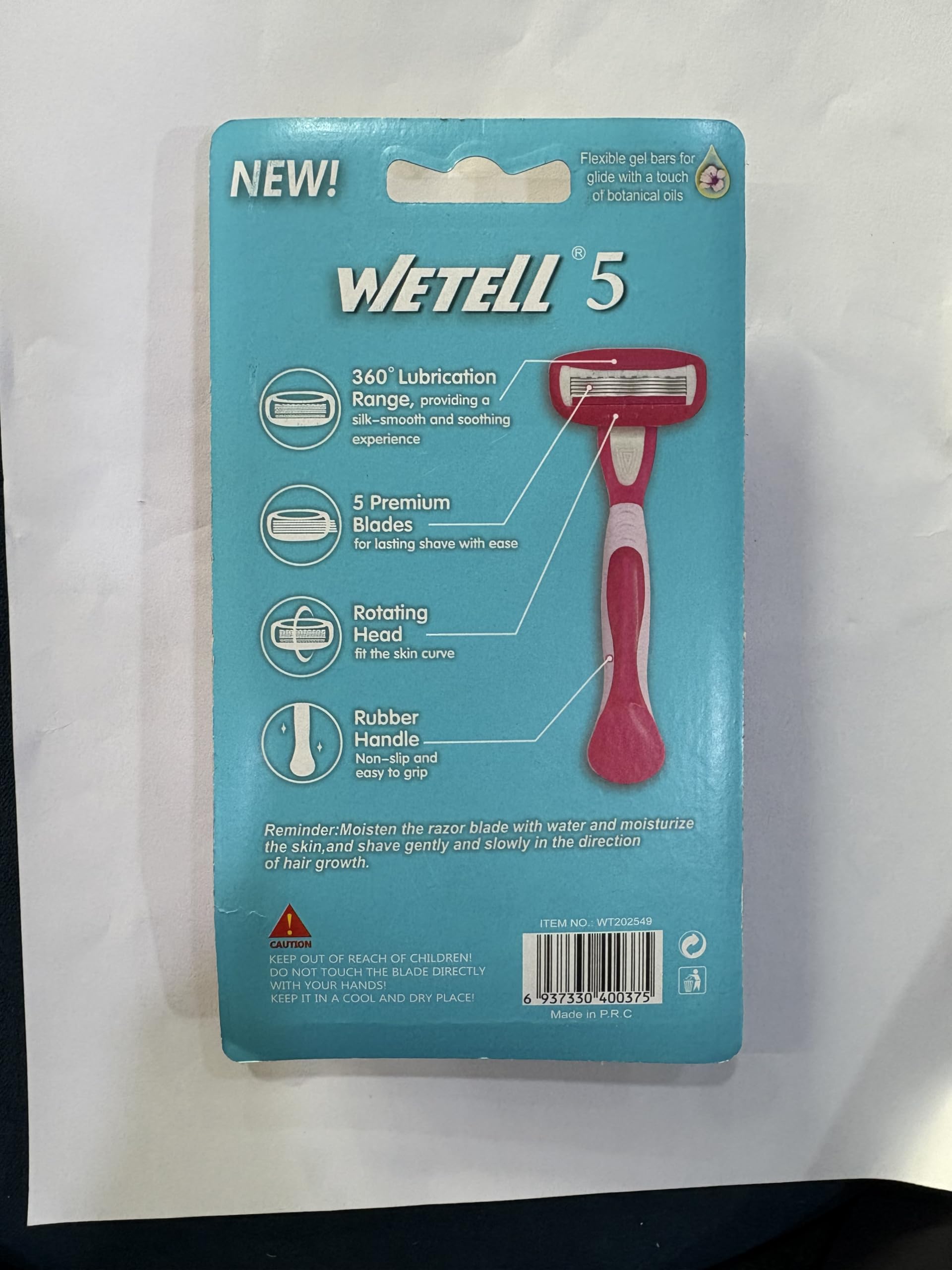 SBF WETELL 5-Blade Women’s Razor with 4 Refill Cartridges | Extra Smooth Shave for Silky Skin | Ergonomic Handle | Shaving Razor for Women (PINK(WT202549-Women)) 4