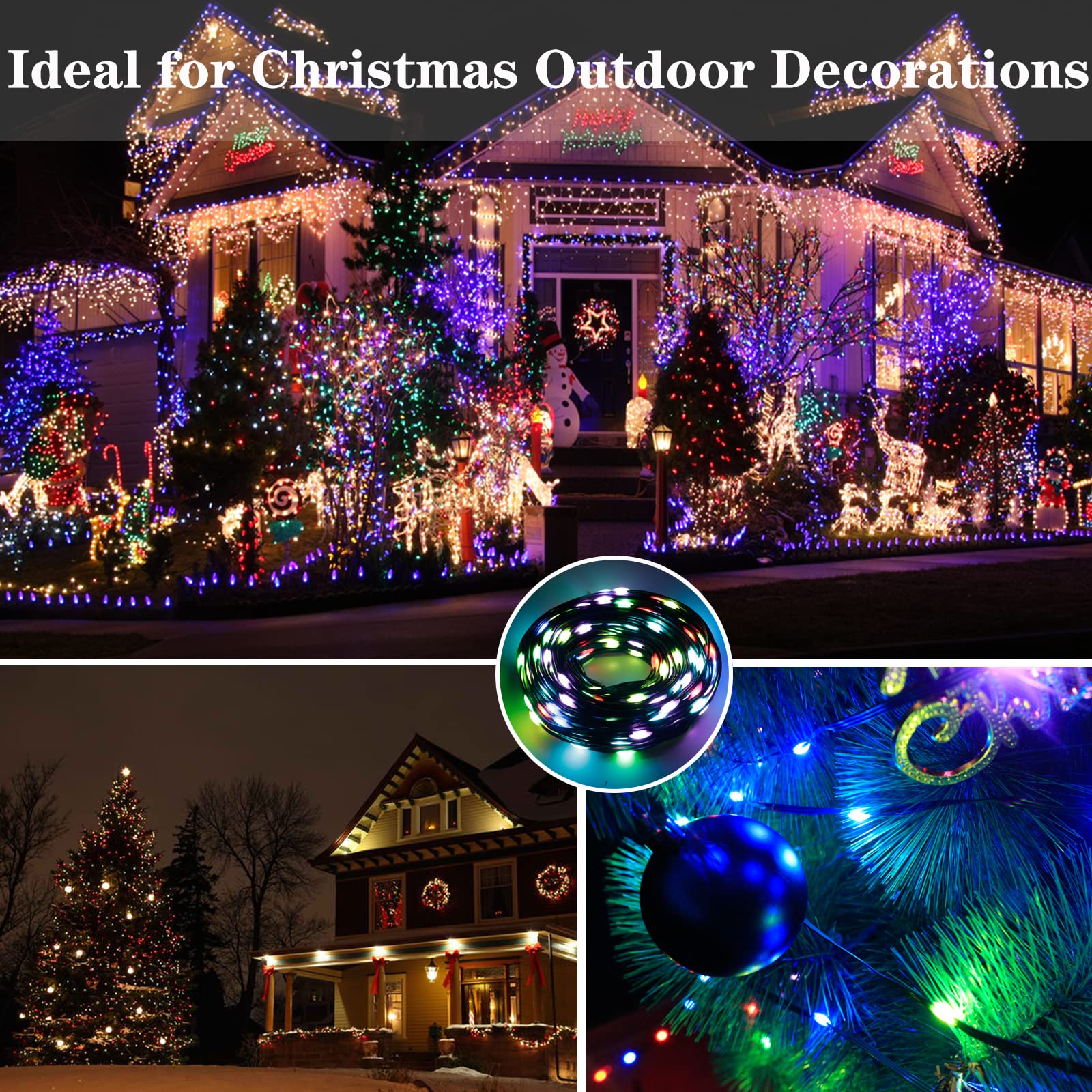 200 LED Color Changing Christmas Lights, 66FT Outdoor Christmas Tree