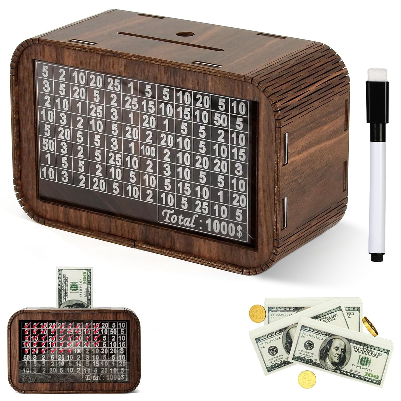 Amazon.com: Giftota 1000 Piggy Bank for Boys Girls - Fully