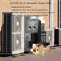 Vista 2 de Válvula de drenaje automática AC110V G1/2, válvula de drenaje del compresor de aire DN15 Válvula de drenaje temporizador 0-1.6Mpa Válvula de drenaje