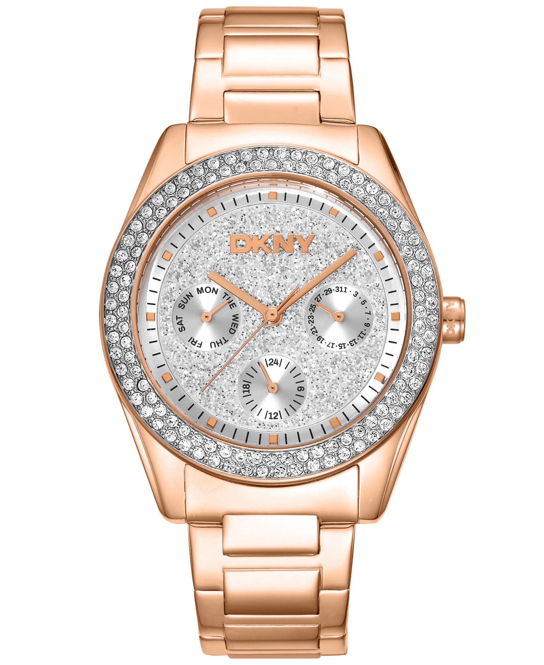 DKNY Women's   Yellow Ny8554 Glitter Crystal Watch Wo - Watches , BrandAlley
