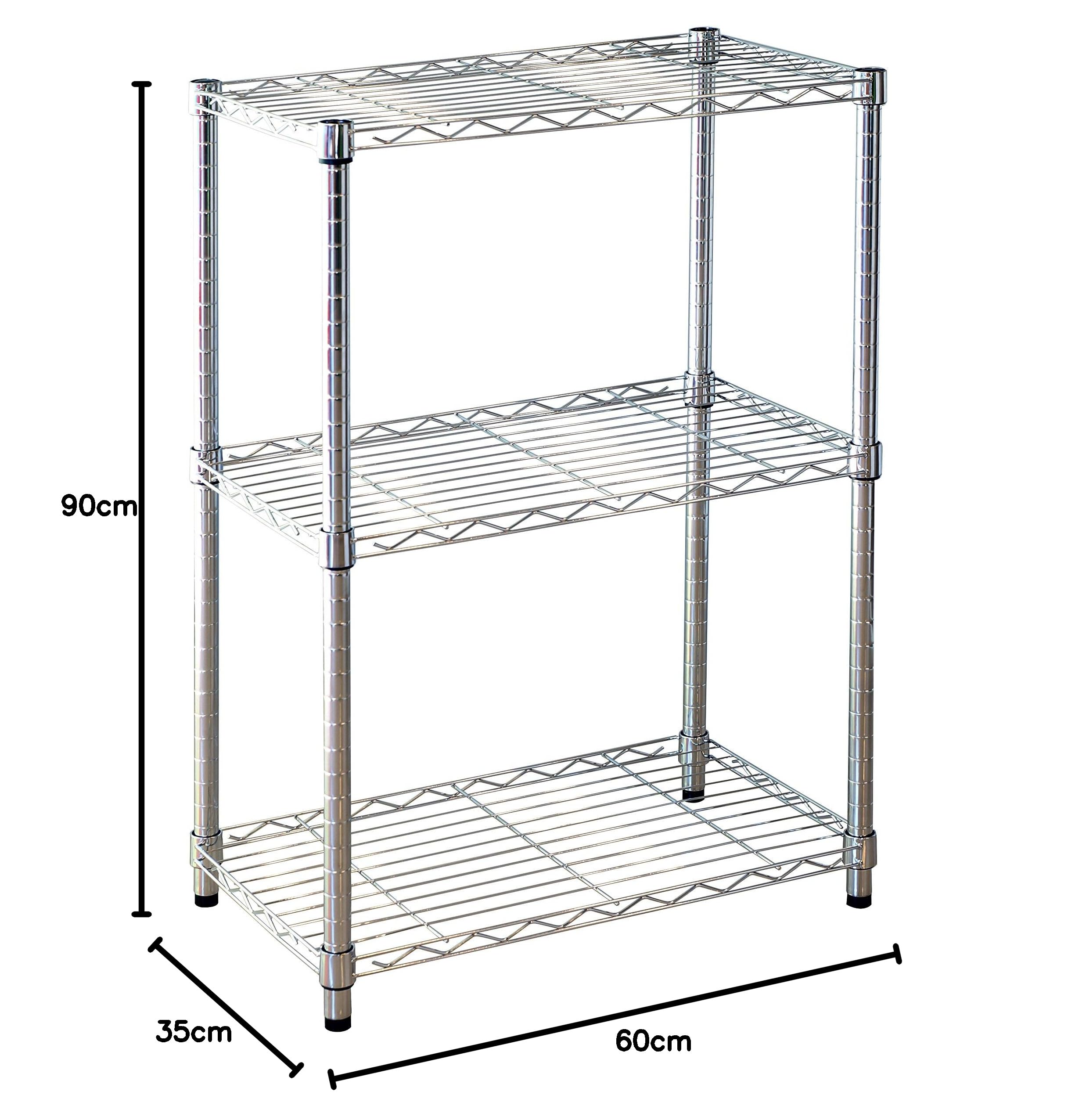 Kit Closet, Stylo, Scaffale in metallo, 3 ripiani