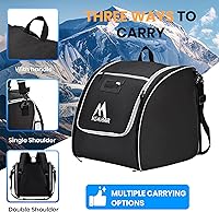 Vista 5 de Bolsa de esquí y bolsa para botas de esquí, bolsa de esquí acolchada combinada para viajes aéreos, bolsa de botas de esquí a prueba de agua