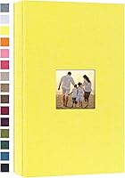 Vista 35 de potricher Álbum de fotos de lino de tapa dura de 4 x 6 pulgadas, 600 fotos, gran capacidad para la familia, boda, aniversario, bebé, vacaciones Caqui