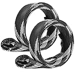 SF Standard Spinning Rod Sock Fishing Rod Sleeve Rod Cover Braided Mesh Rod Protector Pole Gloves Fishing Tools for Spinning Fishing Rod Black-White-2PCS Fit Spinning Rod 6-1/2FT to 7-1/2FT