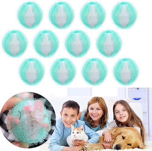 Removedor de pelo de mascotas 2022 para lavandería, 12 unidades, removedor de pelusa, reutilizable, a máquina, secado a máquina, recogedor de pelo