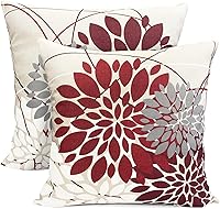 Vista 63 de Juego de 2 fundas de almohada decorativas de 18 x 18 pulgadas, fundas de almohada decorativas para sofá, sala de estar, exterior, funda de almohada