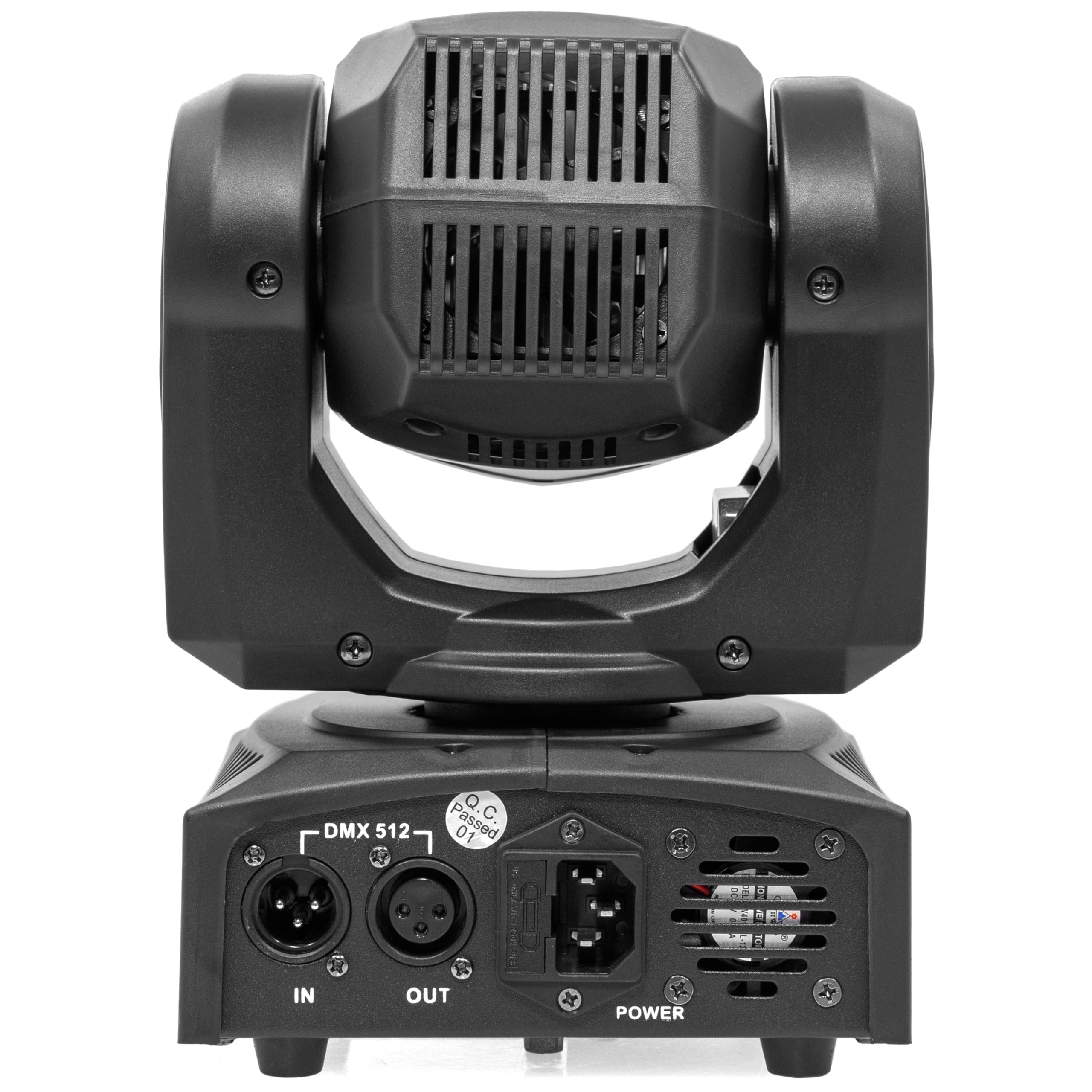 BoomToneDJ Maxi Beam 60 – Lyre Beam LED 60 W RGBW avec faisceau 2°, stroboscope, dimmer, DMX 12/14 canaux, modes auto et audio, effets rapides PAN/TILT, idéale DJ, clubs et événements live