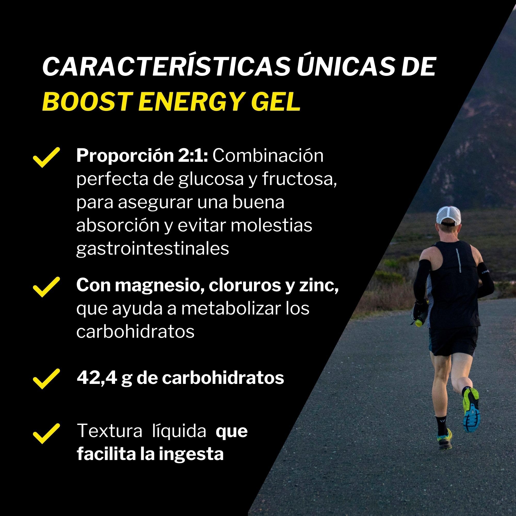 Gel Energético con Magnesio + Glucosa + Electrolitos y Cafeína para Deportistas Ciclismo Running y Calambres Musculares - Sabor Cola Sin Gluten Ni Lactosa - Pack 24 Sobres Apto Veganos | RECUPERATION