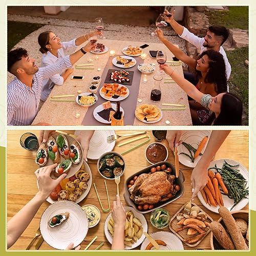 Miniatura 6 de Chengu 240 pinzas de bambú desechables pequeñas de madera para tostadora, utensilios de cocina para catering, buffet, aperitivo, boda, otoño, Acción