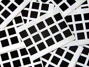 150 Black Square Stickers - Sticky Coloured Self Adhesive Squares for Colour Coding