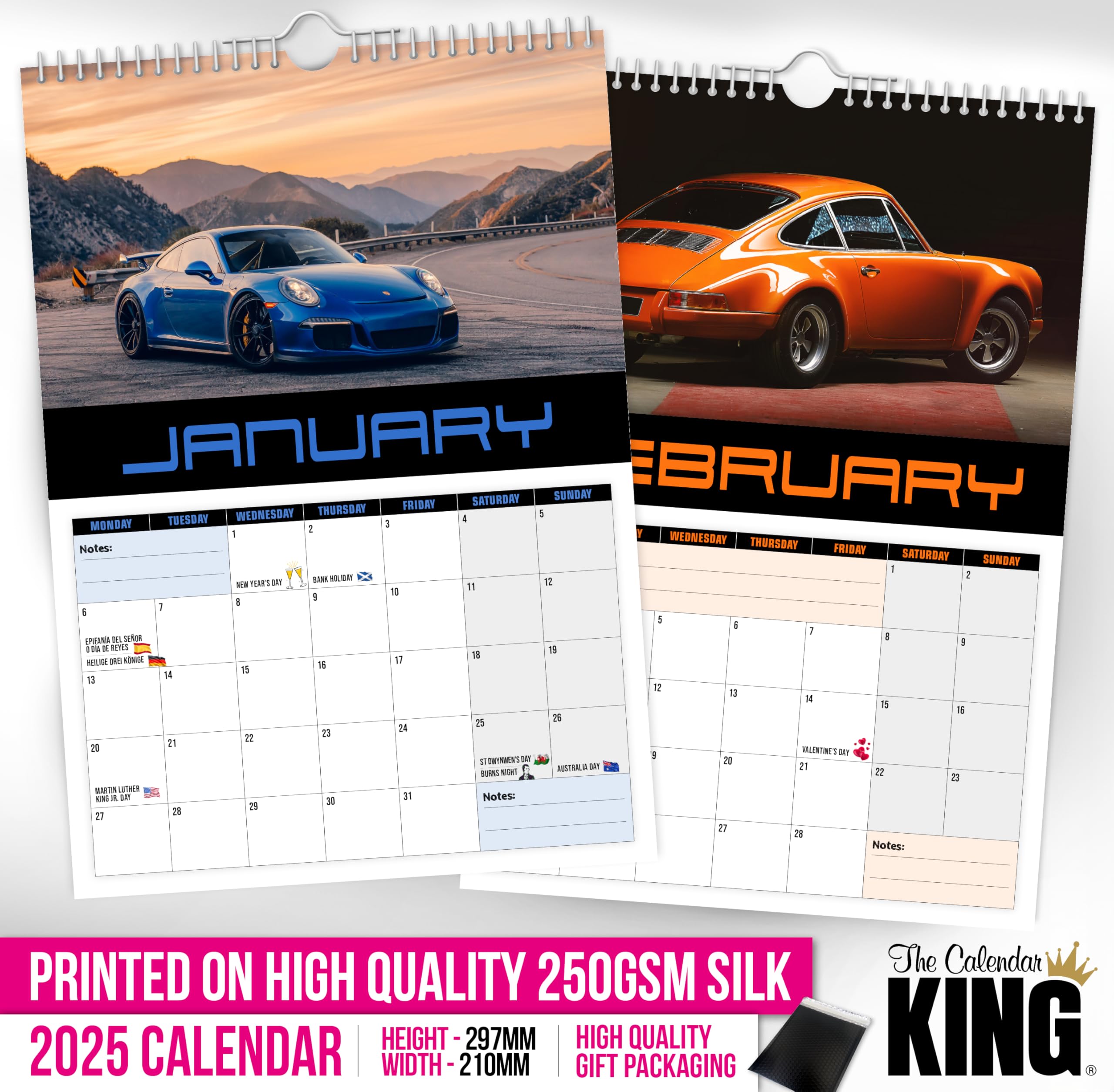 The Calendar King // Porkie 911-2026 Wall Calendar (Full Colour, A4 Size) - Image 2
