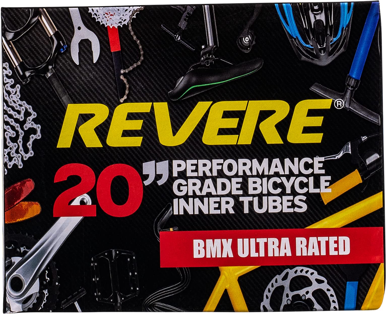 50.8 cm x 1.75-2.125 rura (2 szt.), dętki zaworu Schradera do roweru BMX Premium, czarne
