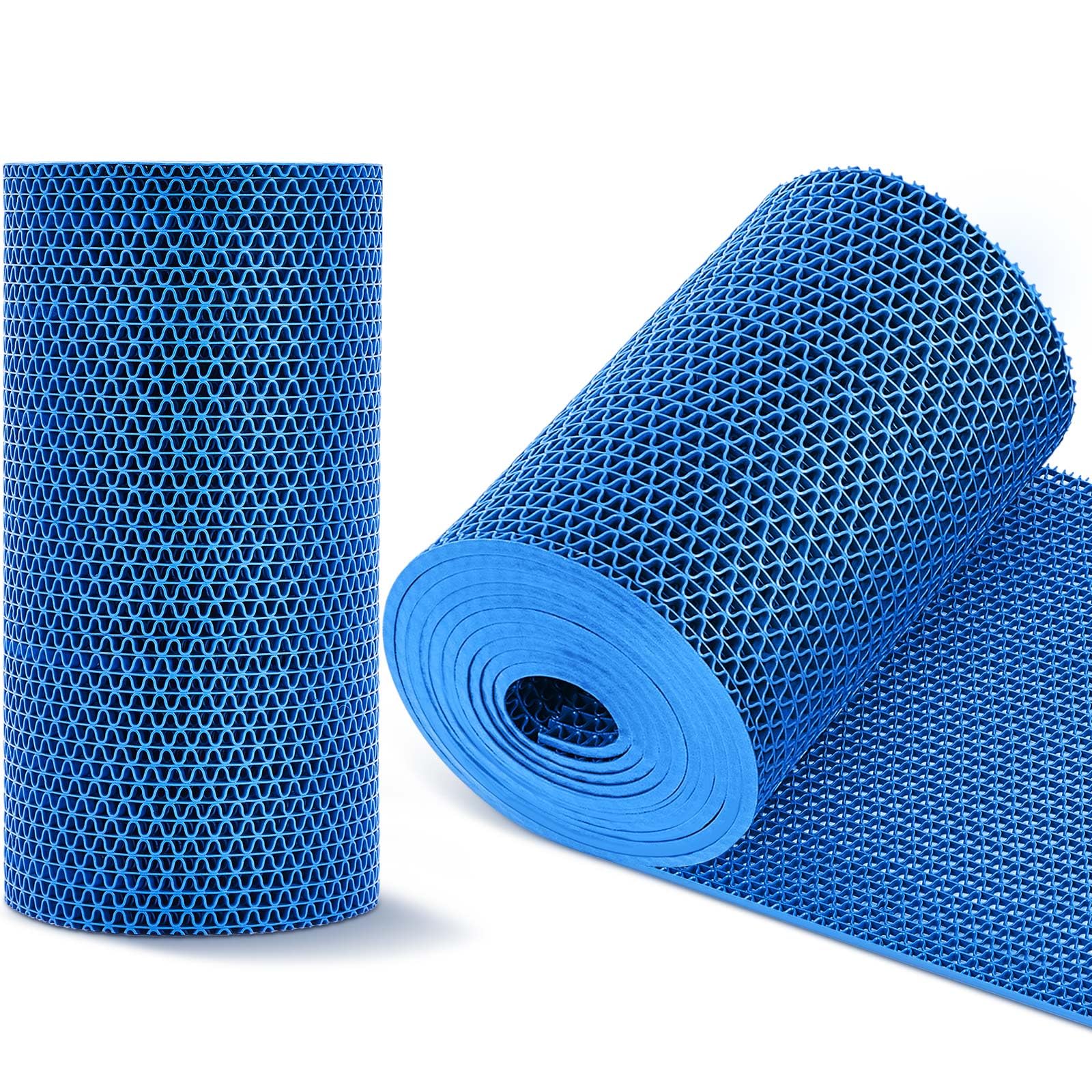 Reallnaive 12in x 10ft Pool Mat Non Slip Drainage Mats Swimming Pool Floor Deck Mats Large Rubber Rugs PVC Splash Mesh Hollow Doormat Roll for Outdoor Indoor Patio Garage Kitchen Bathroom Safety(Blue) — Amazon image 9