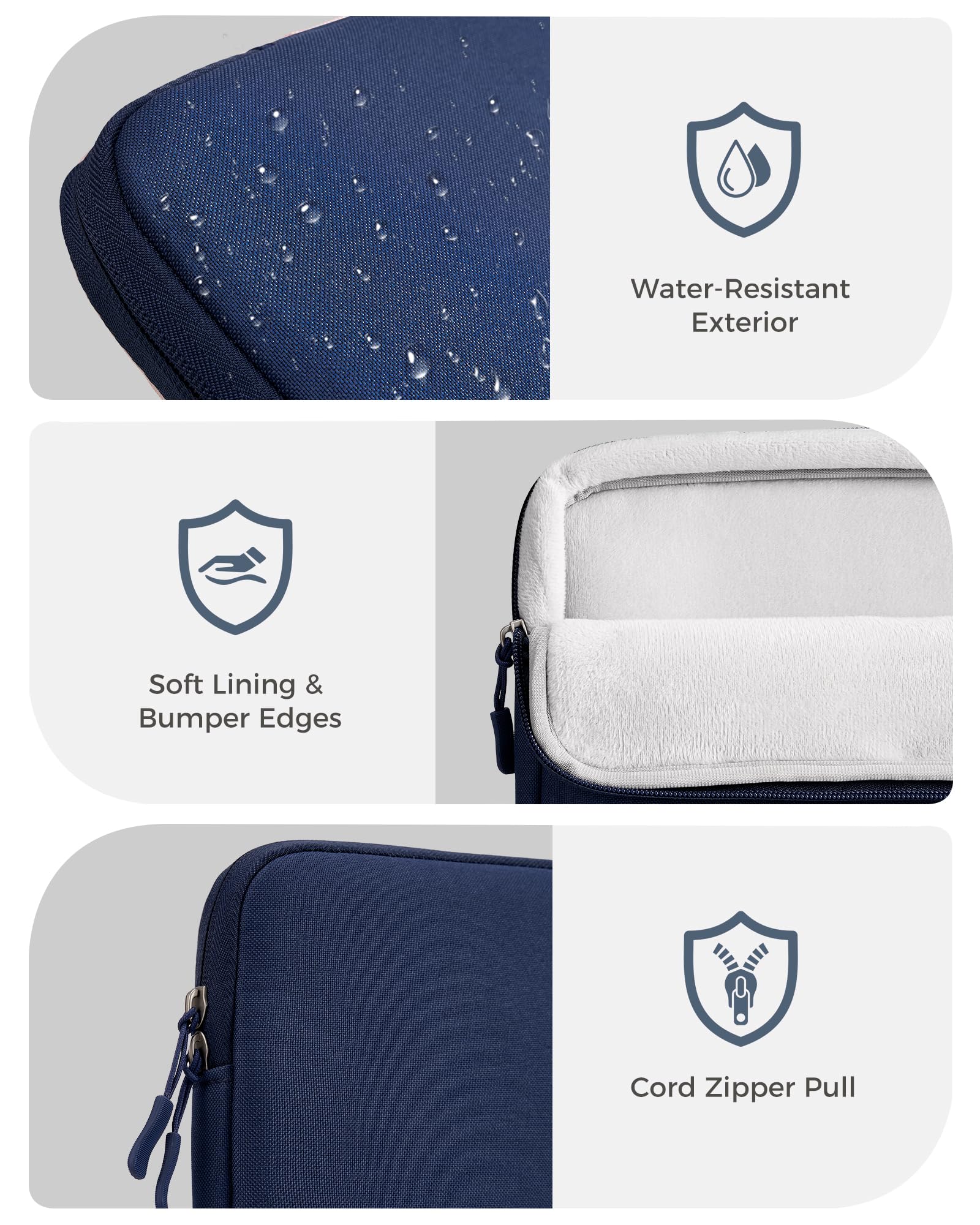 ProCase MacBook Neo専用設計パソコンケース 13インチ カラーコーデPCケース ノートパソコンケース - グレーチェック | 2026年モデル（A18 Pro）対応，保護スリーブ,薄型インナーバッグ,ソフト裏地, 衝撃吸収, 傷防止, 軽量, 持ち運び便利, 通勤通学