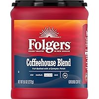 Vista 1 de Café molido Folgers Coffeehouse Blend, tostado medio-oscuro, 9.6 onzas