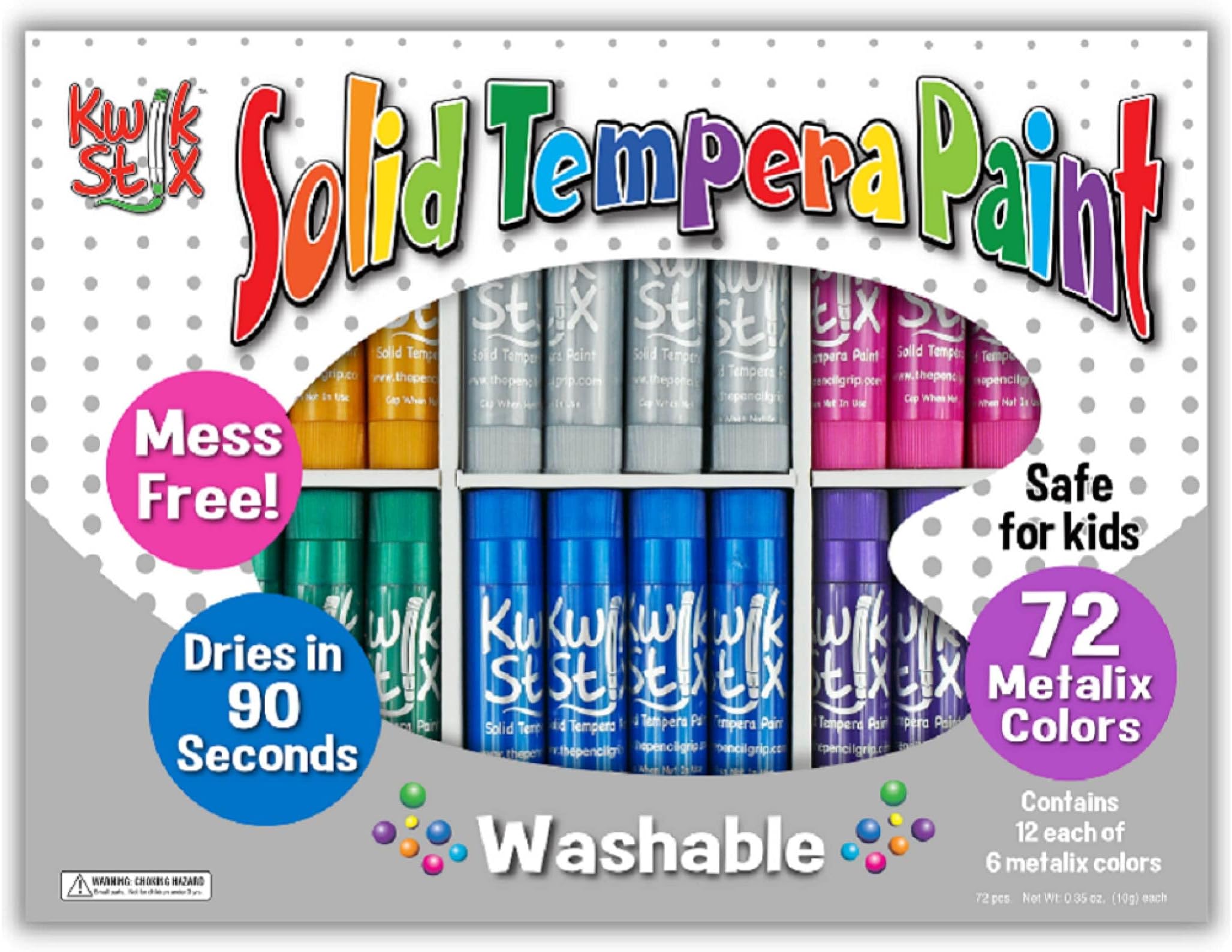 The Pencil Grip Kwik Stix Tempera Paint Bundle 12 Thin